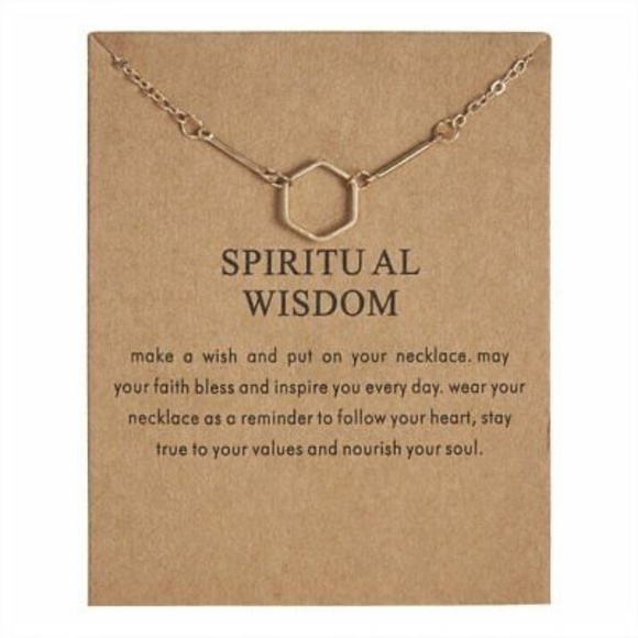 Jewelry - Gold "Spiritual Wisdom" Hexagon Necklace